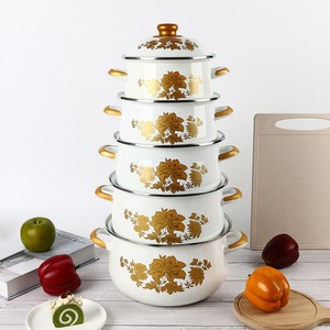 Casserole en fonte <span class=keywords><strong>émaillé</strong></span>e de luxe, style américain, grande capacité, antiadhésive, légère, compatible avec les plaques à induction et les fours - Product Image 2