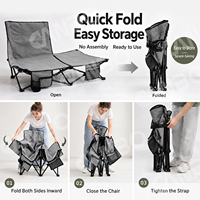 Chaise longue de jardin pour chiens et propriétaires, chaise pliante de camping avec coussin amovible