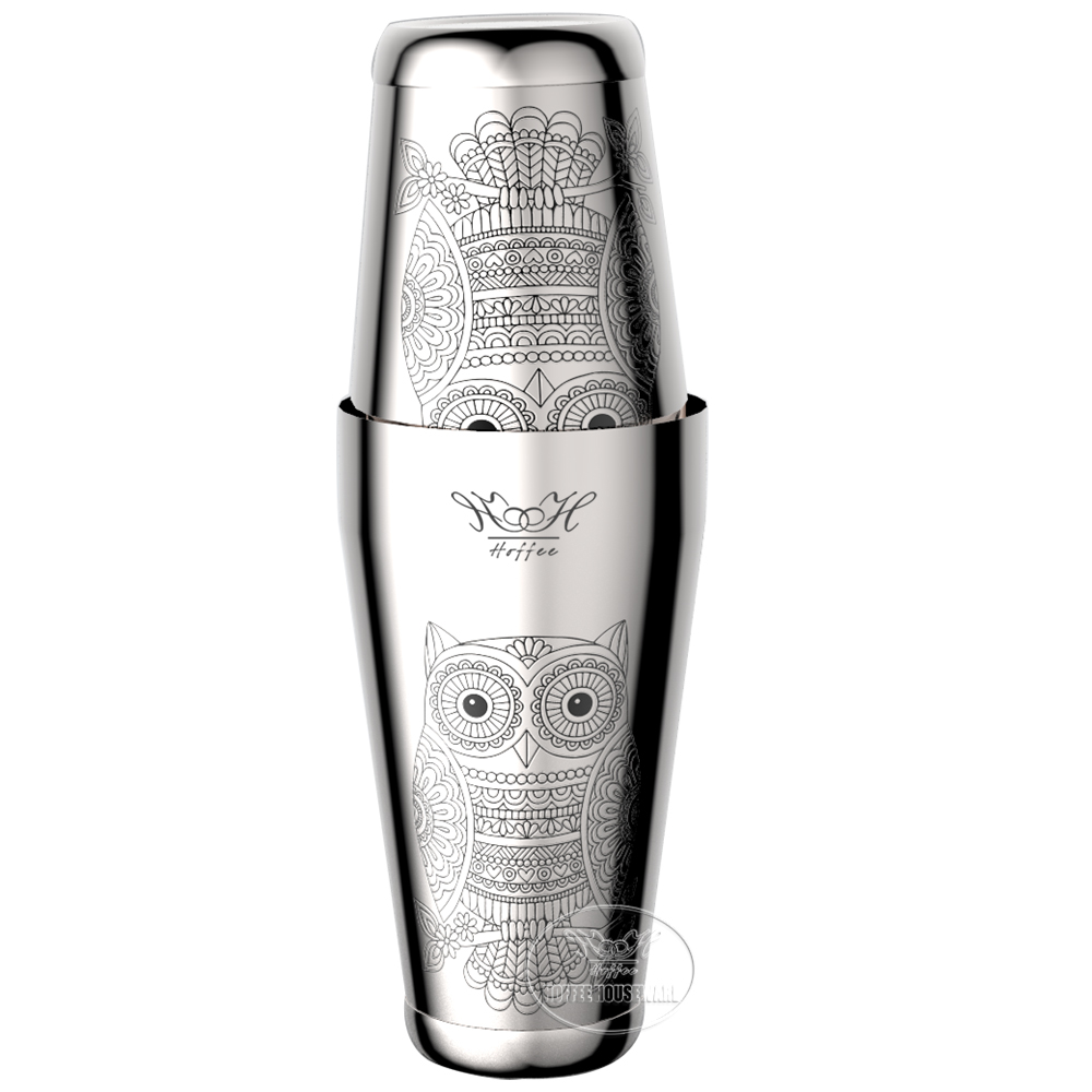 silver filled black owl