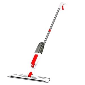 Serpillère rotative à 360° avec tampon en microfibre plat, essorage facile et manche télescopique pour la maison et le bureau - Product Image 1