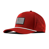 Casquette de baseball à 6 panneaux en polyester et caoutchouc, perforée au laser, respirante, résistante aux UV, pour homme