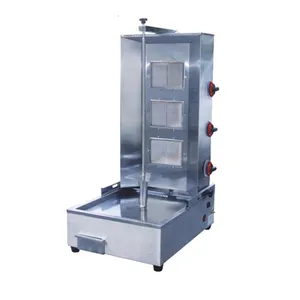 Shawarma Grill Professionnel Électrique-Shawarma Machine Électrique Vertical Kebab Grill Gyro Rôtissoire Four avec 2 Tubes Chauffants