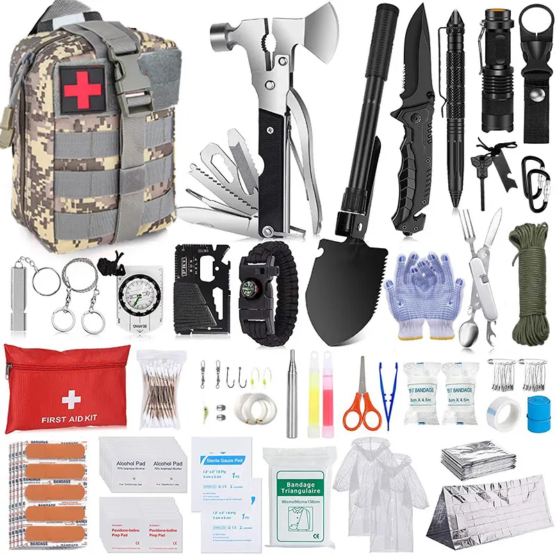 Camping hiking portable emergency tactical medical equipment first aid kit survival first aid kit pouch