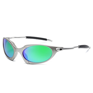 Kính mát kim loại phong cách Cyberpunk cổ điển, màu Romeo, hình oval, chống tia UV400, dày, màu cam trắng đỏ nâu hồng Tac - Product Image 6