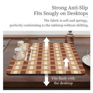 Tapete de drenaje para cocina Shuran, rectangular, de PVC, lavable, aislante del calor, para encimera, área del fregadero, estilo rústico - Product Image 5