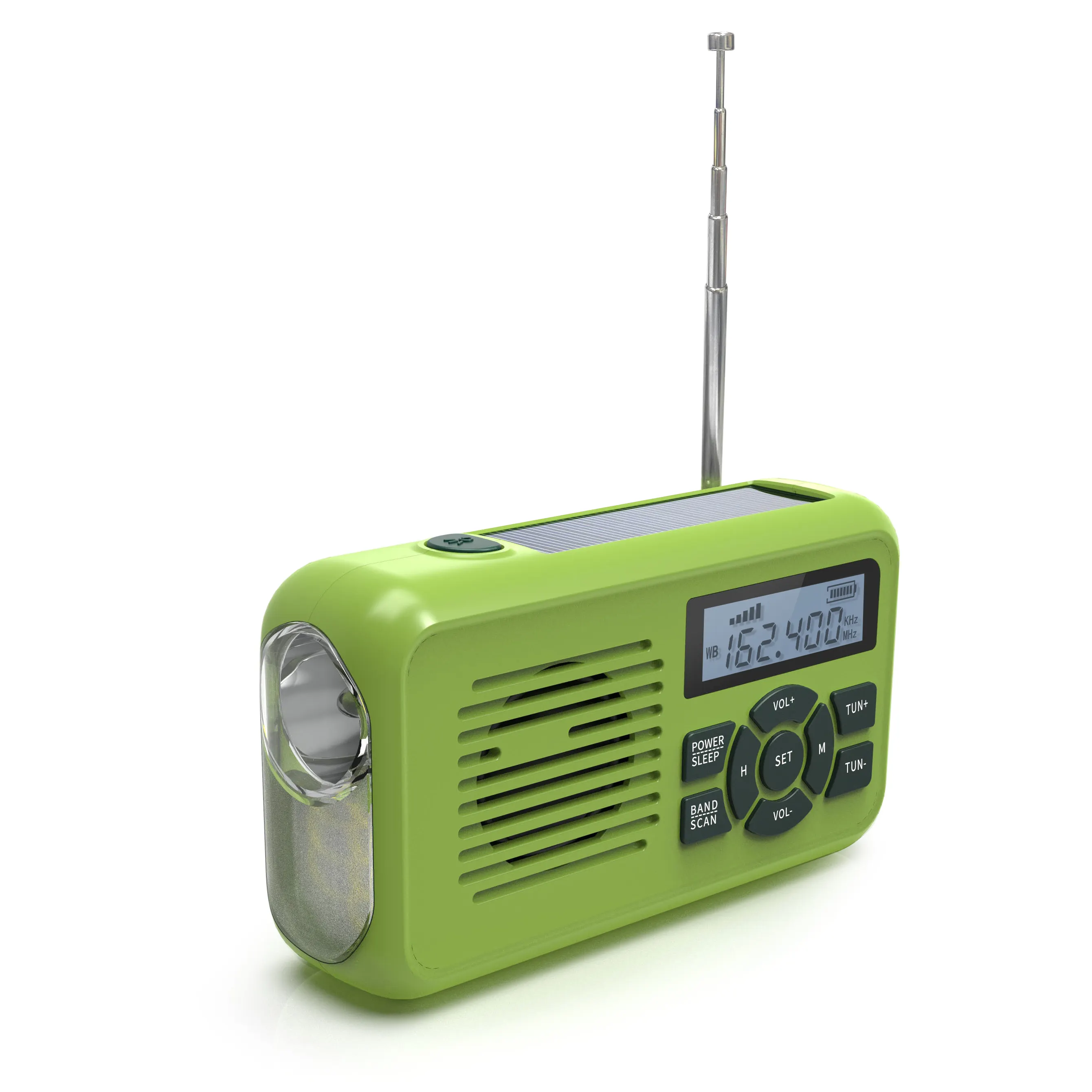 Tốt nhất xách tay khẩn cấp 2000mAh tay Crank đài phát thanh có thể sạc lại AM FM noaa thời tiết đài phát thanh