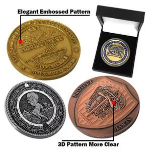 定制设计标志制作您自己的珐琅收藏纪念品3D镀银金属定制挑战硬币 - Product Image 6