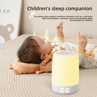 Machine à bruit blanc en plastique Baisuoluo, aide au sommeil pour bébé, son apaisant intelligent, haut-parleur portable à lumière sept couleurs