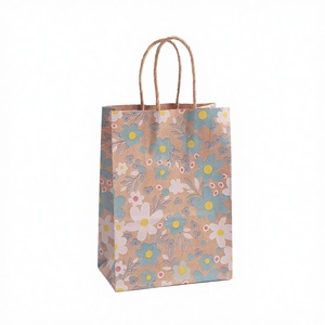 Bolsa de Papel Kraft Estampada Estilo Europeo para Regalo de San Valentín, Embalaje Reciclable de Lujo para Compras, Velas y Manualidades - Product Image 3