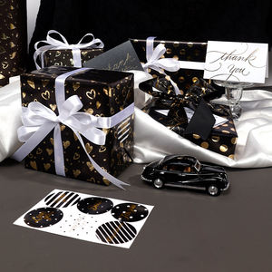 Papel de regalo de punto estampado en caliente al por mayor de fábrica 43*300 cm embalaje de papel de regalo de Navidad - Product Image 6