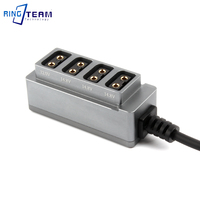 Adaptateur répartiteur de câble HUB D-Tap femelle 3 broches vers 4 ports OEM/RingTeam ABS pour accessoires d'alimentation photographique