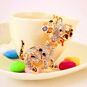 Llavero de Aleación de Zinc con Esmalte Metálico para Niñas, Diseño de Animal, Cristal, Perro Dálmata, para Bolsa o Coche, Promoción 2022 - Product Image 6