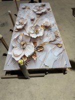 Panneau mural en marbre 3D de qualité supérieure pour l'intérieur, protection UV, revêtement en PVC, moderne, imperméable, écologique, salon