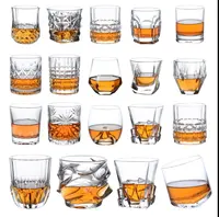 Luxus Diamond Liquor Glaswaren Barware Classic Clear Cup Whisky Glas für Bourbon Macellan Tequila Whisky Cocktails Weihnachten