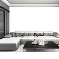 Carrelage en marbre microcristallin moderne et simple, grand format 3200X1600, pierre frittée pour mur d'arrière-plan de télévision dans le salon et le sous-sol