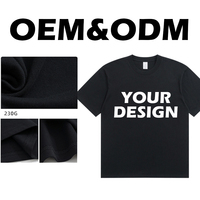 T-shirt uni en coton de haute qualité 230 g/m², vente en gros, broderie personnalisée, impression, taille plus, homme, surdimensionné, lourd