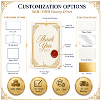 Biglietti di ringraziamento in carta perlata di lusso con inserto personalizzato con logo per confezioni regalo floreali da boutique
