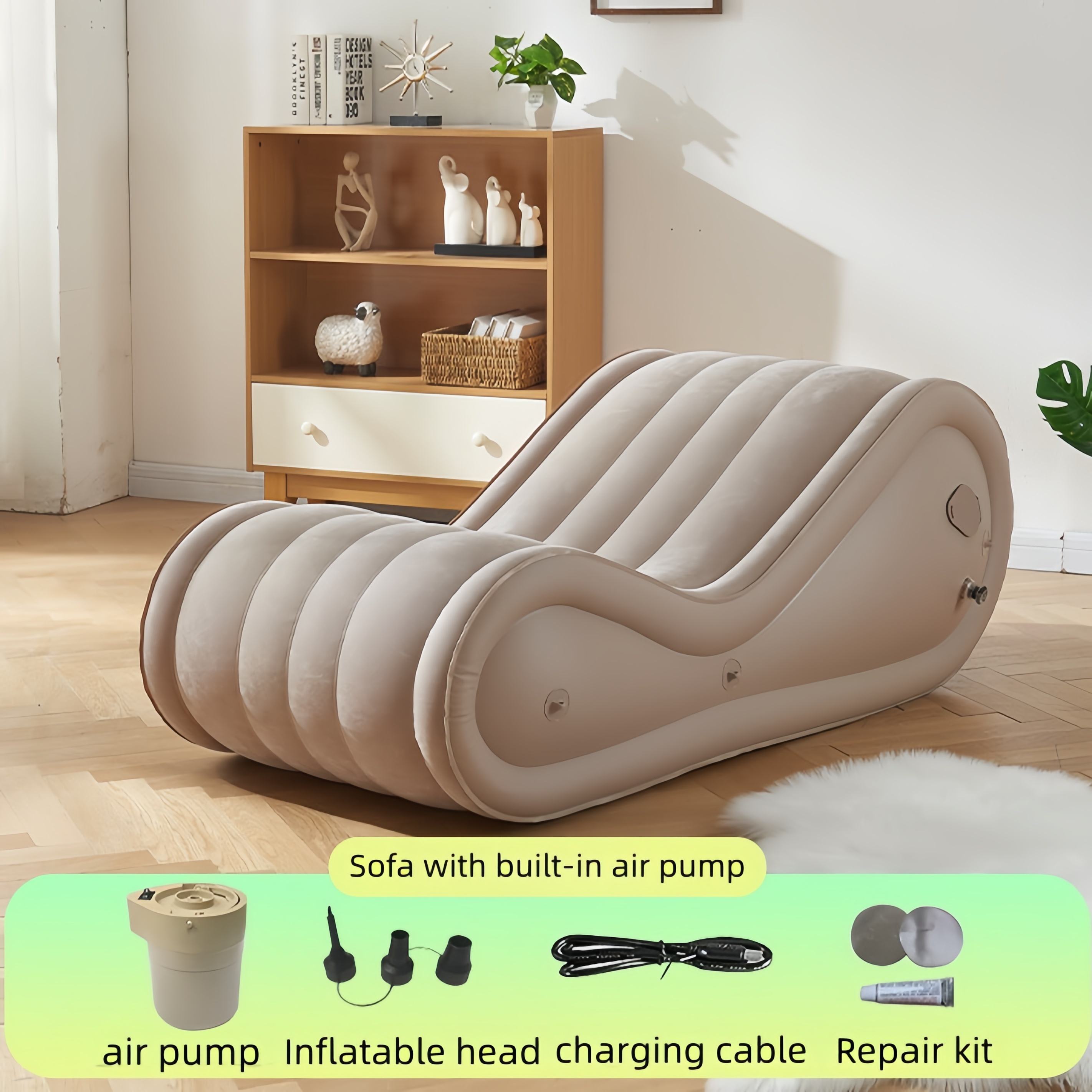 Wihte-sofa-Built-in air pump