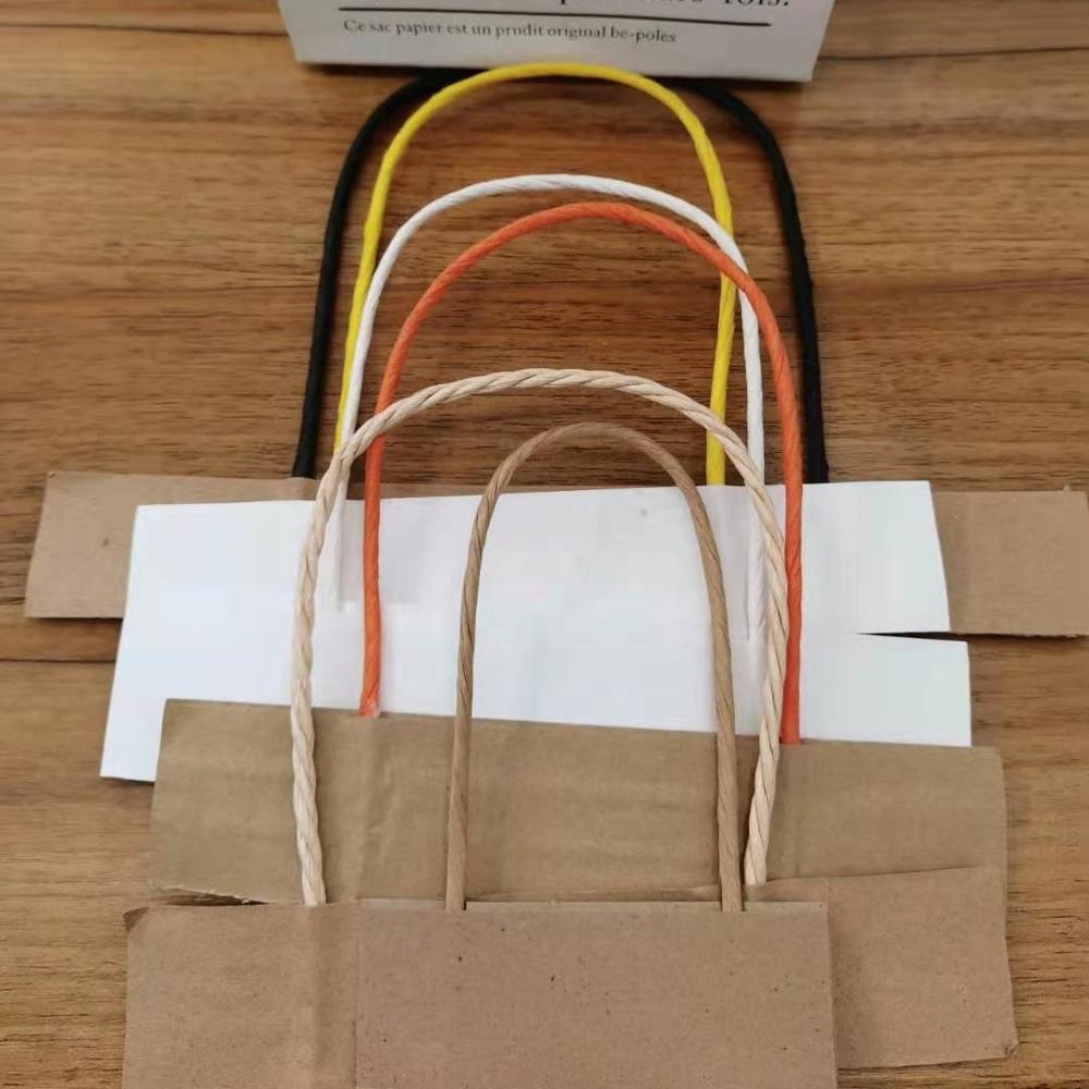 Экологически чистый, недорогой шпагат, скрученный бумажный пакет, ручка для вязального каната