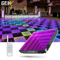 Lumière DJ 50x50cm, effet infini 3D, DMX, télécommande PC, lumière de piste de danse LED magnétique pour mariage, fête, scène