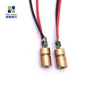 Module laser rouge 650 nm 1 mW avec carte de circuit imprimé et câble connecteur 2 broches pour capteur de niveau, télémètre, éclairage de scène