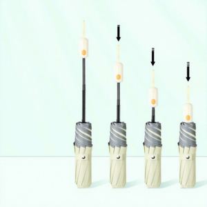 Sombrilla Plegable Automática de Doble Uso con Borde Redondeado y Protección Solar, con Resorte Telescópico de Tres Pliegues y Resina de Color - Product Image 2