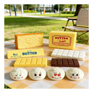 Playful Snack <b>Squishy</b> Set Butter Chocolate Bread Dumpling Slow Rising PU Foam Relax Mind Hand Squeeze Toy Collection - Product Image 5