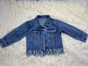 Livraison gratuite Nouveautés 2020 Vestes en jean pour filles, personnalisation acceptée, vestes en jean courtes - Product Image 6