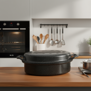 Oval Goose Roaster 26 Cm With Lid For Oven Use - Product Image 3