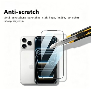Protection d'écran en verre trempé transparent triple résistance (3x plus résistant) avec impression soyeuse pour iPhone 17 16 Pro Max (lot de 3) - Product Image 3