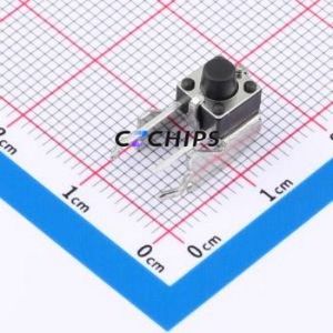 GT-TC102A-H060-L1 Tactile Switch Through hole,6.1x6.1mm Switch Single Pole Single Throw Round Button 1.6N Right Angle Insert - Product Image 1