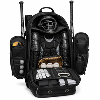 Sac à dos de baseball personnalisé avec porte-batte, porte-casque, compartiment à chaussures, sac pour équipement sportif, fabricant OEM