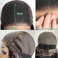 Peluca con cierre de encaje 5x5 HD Wear-Go peluca cabello humano crudo vietnamita doble dibujado alta calidad sin pegamento 250% densidad onda suelta 12A