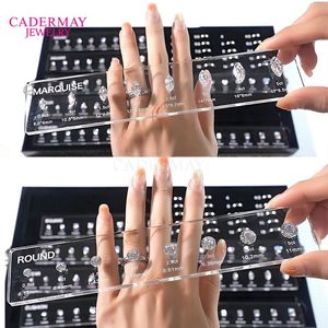 Cadermay - Juego de Herramientas para Medir Anillos y Piedras Preciosas, con Piedras Maestras de Diferentes Formas y Tamaños de Quilates (de 0.5 a 5 Quilates), Probador de Circonita Cúbica - Product Image 1