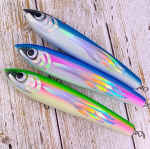 Leurre artificiel tropical en bois fait main pour la pêche en eau salée, type stickbait, pencil, popping, 20cm 22.5cm, pour GT - Product Image 3