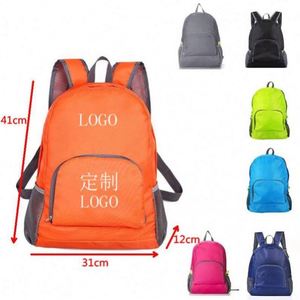 Customized Ultralight Folding <b>Back</b> <b>Pack</b> Outdoor Sport Climbing Camping Hiking Polyester <b>Waterproof</b> Foldable Backpack - Product Image 2
