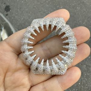 Buss Down GA2100 Lunette de montre en <span class=keywords><strong>métal</strong></span> faite à la main, en argent sterling 925, sertie de diamants Moissanite VVS, avec griffes de fixation pour boîtier de montre antichoc - Product Image 5
