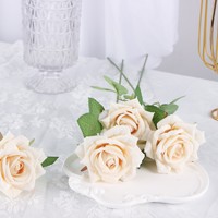 10cm Seidenblumenkopf Rose für Zuhause, Weihnachten, Valentinstag, Hochzeitsarrangements, Elegante Hochzeitsblumenwand-Dekoration
