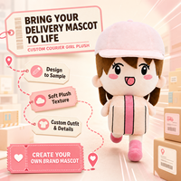 Fabricant de poupées en peluche personnalisées, personnage de livreuse de 15 cm, OEM ODM pour cadeaux en gros et vente au détail