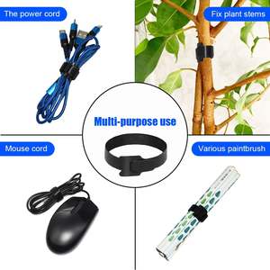 環境に優しい両面粘着式調整可能コードストラップ、カスタムカラーのフックアンドループタイ付きケーブルオーガナイザー - Product Image 6