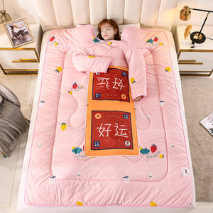 2021 Winter Modern Warm Patchwork Reactive Dyes Microfiber Polyester Home Hotel Leisure Wearable <b>Throw</b> Blanket Lazy <b>Quilt</b> Custom - Product Image 4