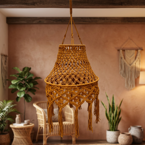 Macrame Wall Hanging Woven Rope Tassel Boho Home Decor Washable Fabric - Product Image 2