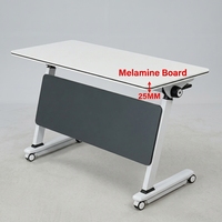 Büro-Klapptisch für Schulungen, Tragbarer Falttisch mit Rollen, Höhenverstellbar, Holz-Besprechungstisch-Set, Möbel nach Maß