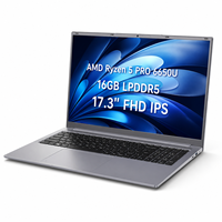 Ordinateur portable professionnel OEM personnalisé avec logo, écran 17,3 pouces, AMD Ryzen 5 PRO 6650U, 16 Go LPDDR5, SSD, Windows 11