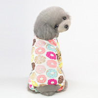 Pyjama d'été pour petit chien et chat, vêtements pour animaux de compagnie, chemise douce, combinaison en coton pour chien