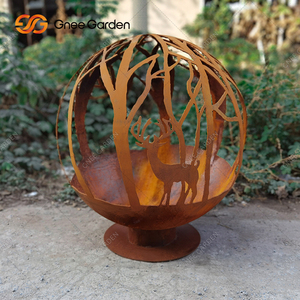 ไฟเหล็กทรงกลมสำหรับตกแต่งกลางแจ้งฟืนสำหรับโรงงานที่ให้ความร้อนกลางแจ้งตรงไฟกลางแจ้ง - Product Image 5