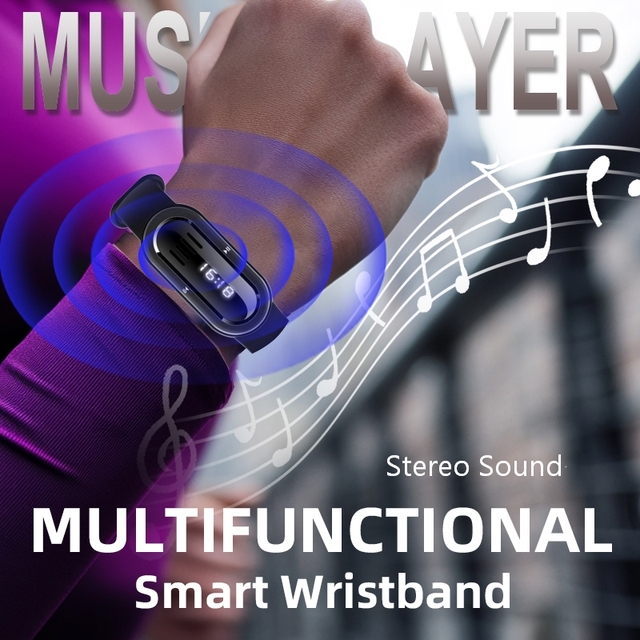 Smart Connection Fashion Wrist Speaker Watch,Wearable Wireless Bluetooth Wristband,Portable Music Player for Hiking and Camping
