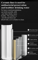 Tasse à eau rechargeable électronique intelligente avec affichage à LED et rappel à écran tactile Tasse à café thermos sous vide de voyage