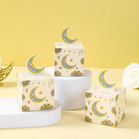 Boîtes cadeaux de chocolat à la lune, 24 pièces/paquet, pour la décoration de fête de l'Aïd el-Fitr, du Ramadan Moubarak