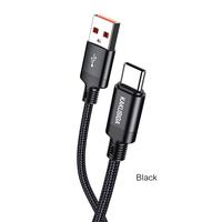 Diskon besar produk 2025 KAKUSIGA kualitas tinggi 3A kabel kepang USB untuk Tipe C pengisian cepat Pintar 1 Meter kabel Data untuk telepon